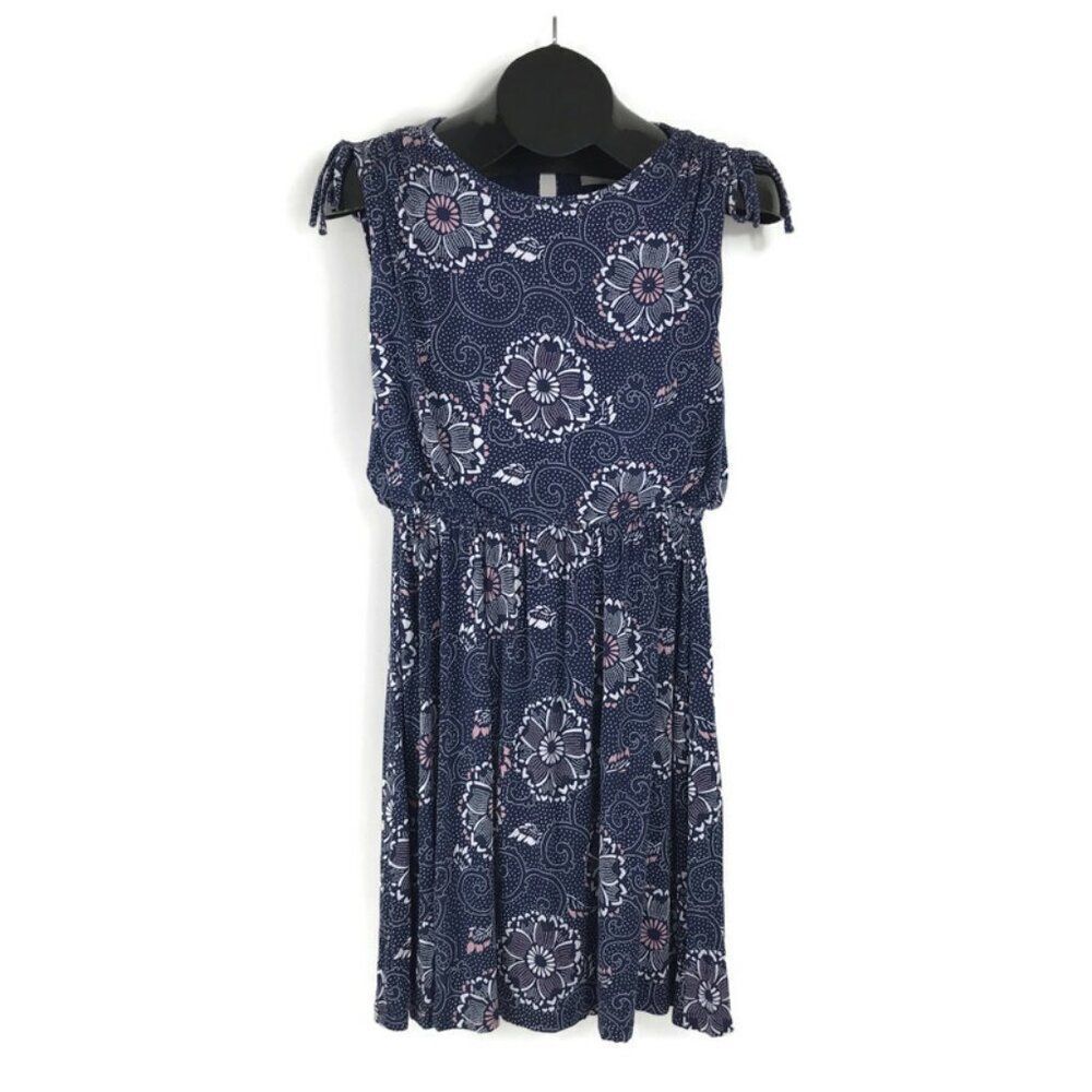 Ann Taylor LOFT Maternity Floral Cinched Shoulder Dress Women's Small Stretch
